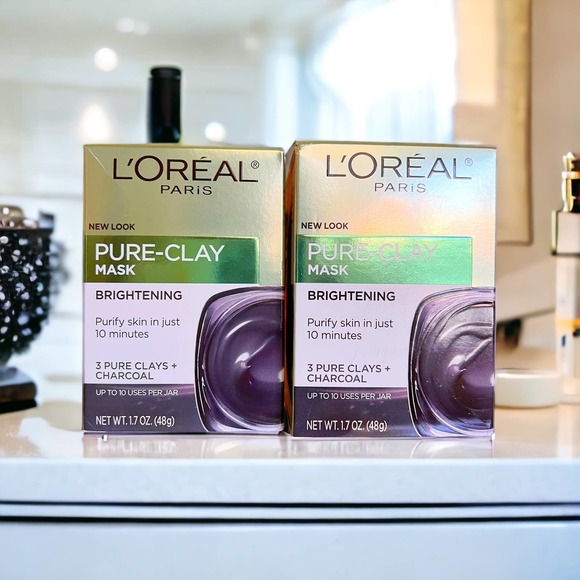 L'Oreal Paris Pure-Clay Brightening Mask - 2 Boxes